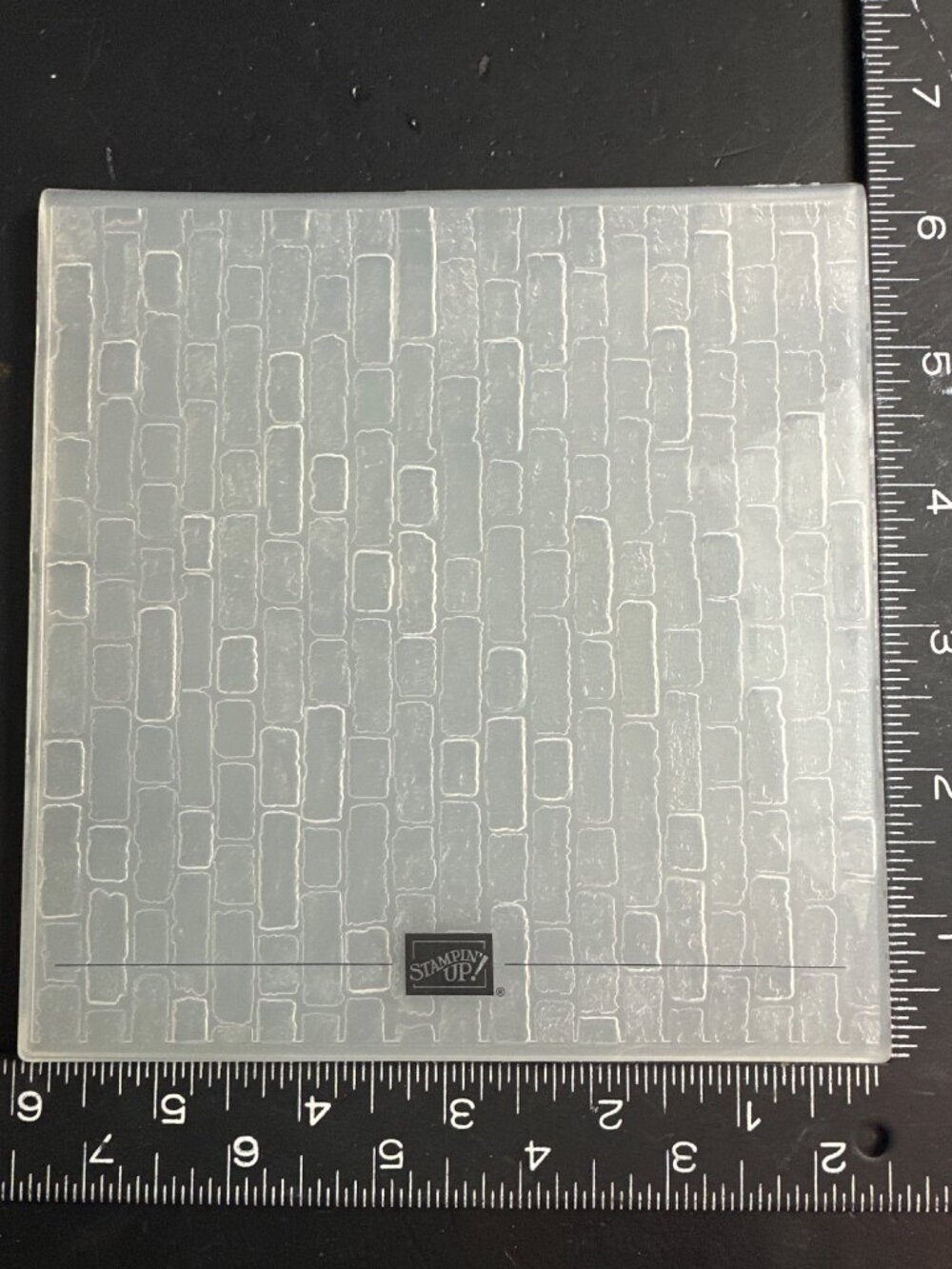 Stampin' Up 3D Brick Wall Texture Embossing Folder 6 x 6